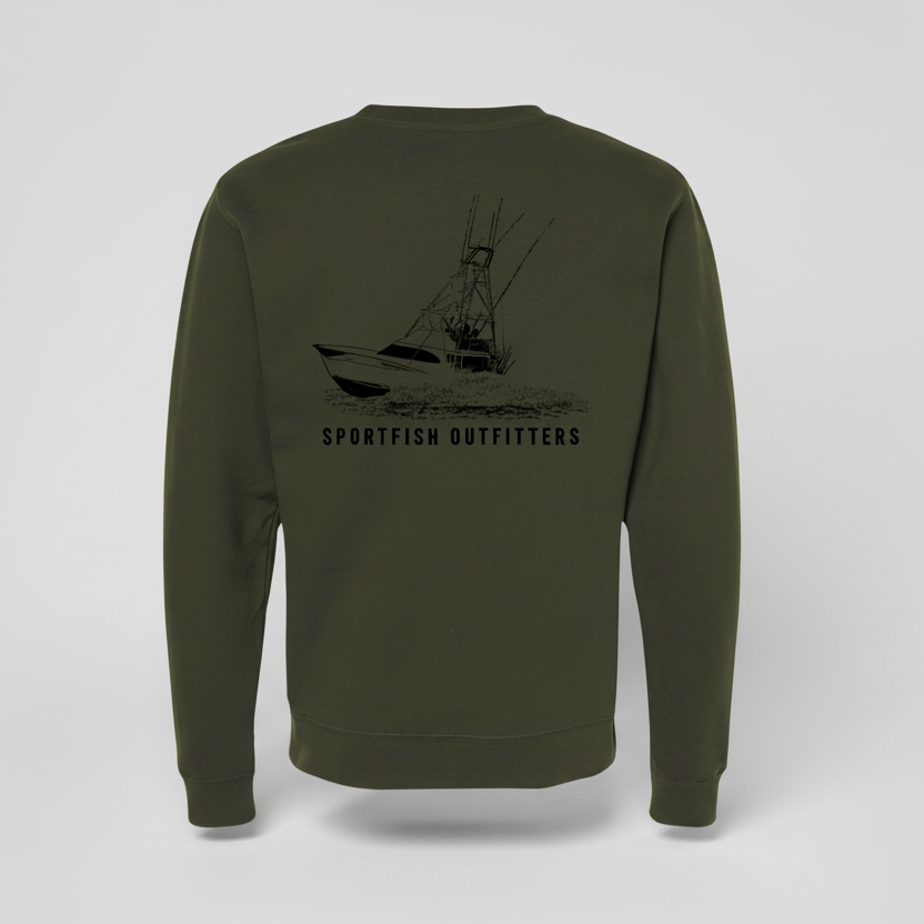 Army Green Crew neck sweatshirt 