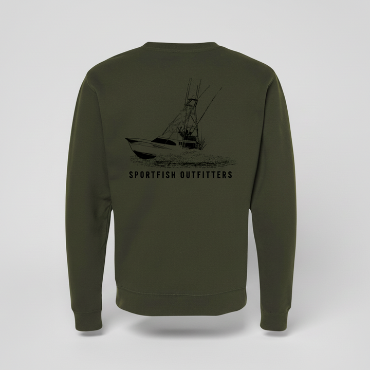 Army Green Crew neck sweatshirt 