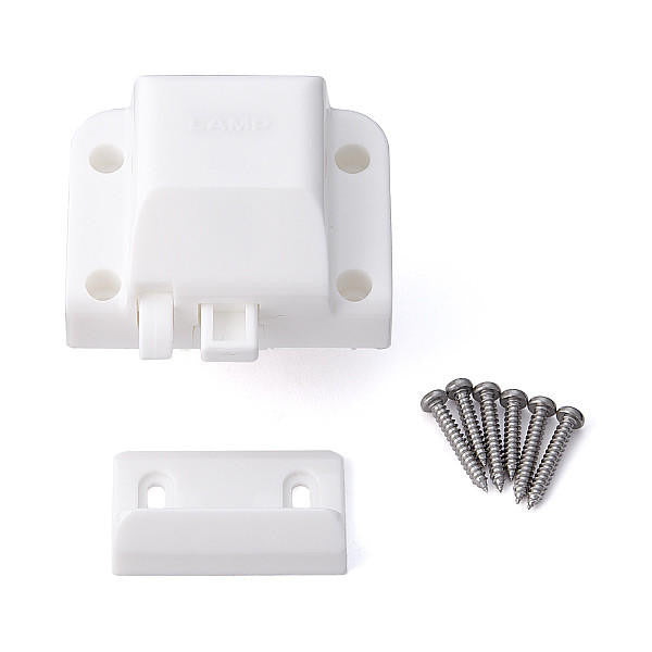 Drawer TLP Latch Body (Push Knob Sold Separately) - TLP-LBM/WHT