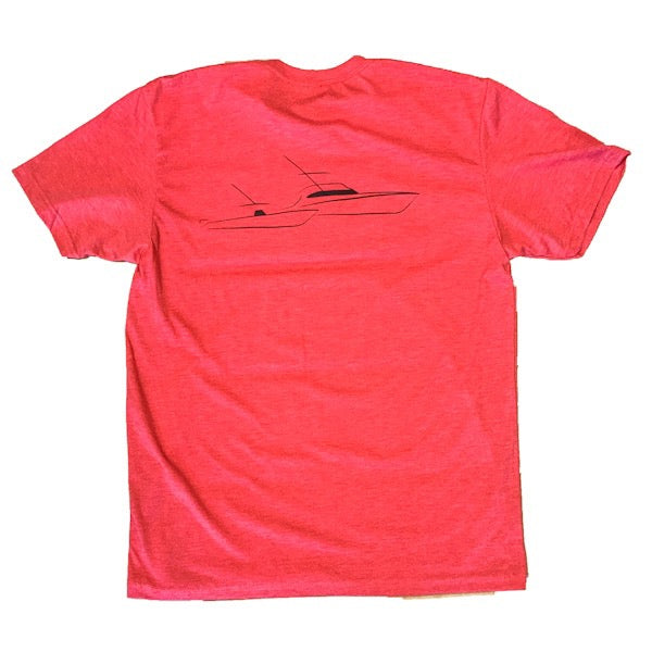 Sportfish Outfitters Mens Vintage Red Boats Only Shirt