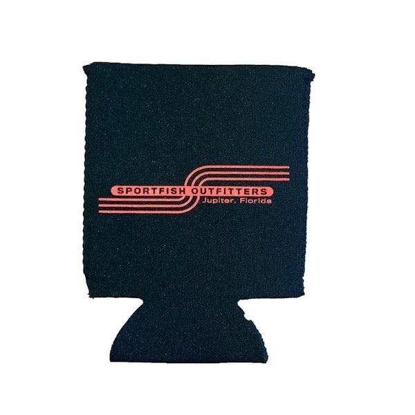 Sportfish Outfitters Black and Red Koozie