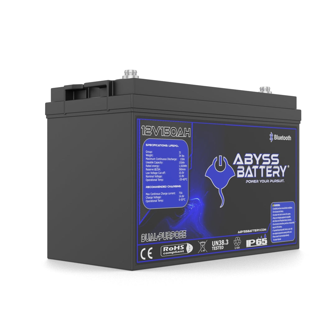 Abyss Battery® 12V 150AH Dual-Purpose Marine Lithium Battery
