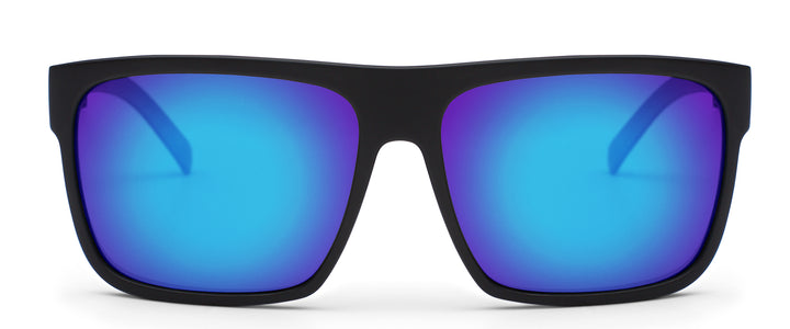 Otis Mineral Glass Eyewear - AFTER DARK REFLECT (Matte Black / Mirror Blue) Polarized