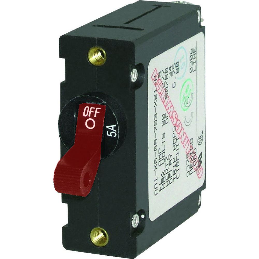 Blue Sea 7201 AC/DC Single Pole Magnetic World Circuit Breaker  -  5 AMP [7201]