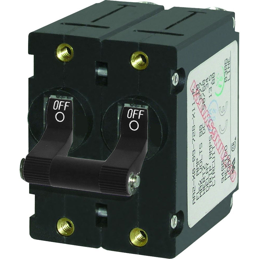 Blue Sea 7232 A-Series Double Pole Toggle - 10A - Black [7232]