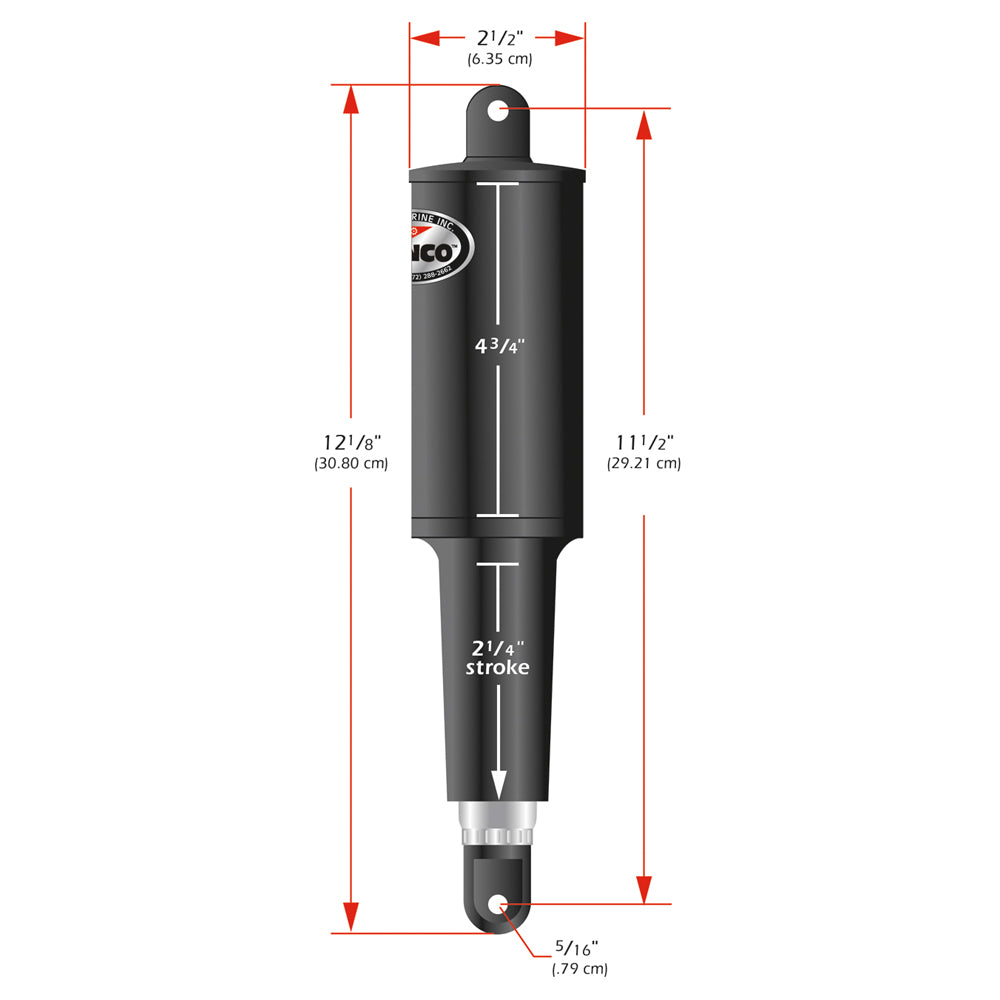 Lenco 101 Standard Actuator - 24V - 2-1/4&quot; Stroke [15061-001]