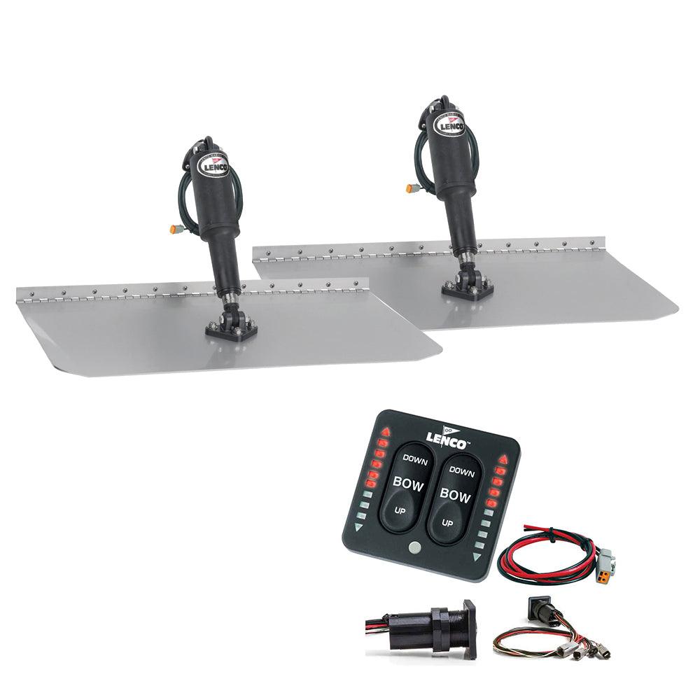 Lenco 12&quot; x 18&quot; Standard Trim Tab Kit w/LED Indicator Switch Kit 12V [TT12X18I]