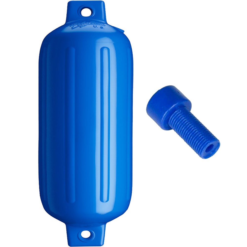 Polyform G-5 Twin Eye Fender 8.8&quot; x 26.8&quot; - Blue w/Adapter [G-5-BLUE]