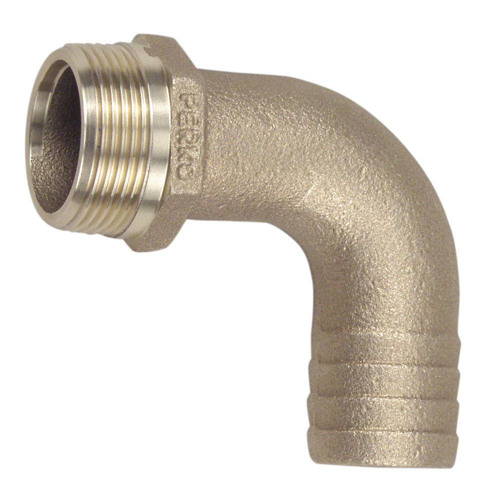 Perko 1-1/4&quot; Pipe to Hose Adapter 90 Degree Bronze MADE IN THE USA [0063DP7PLB]