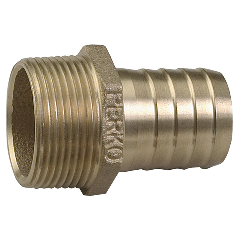 Perko 1&quot; Pipe To Hose Adapter Straight Bronze MADE IN THE USA [0076DP6PLB]
