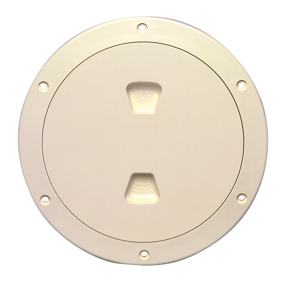 Beckson 6&quot; Smooth Center Screw-Out Deck Plate - Beige [DP60-N]