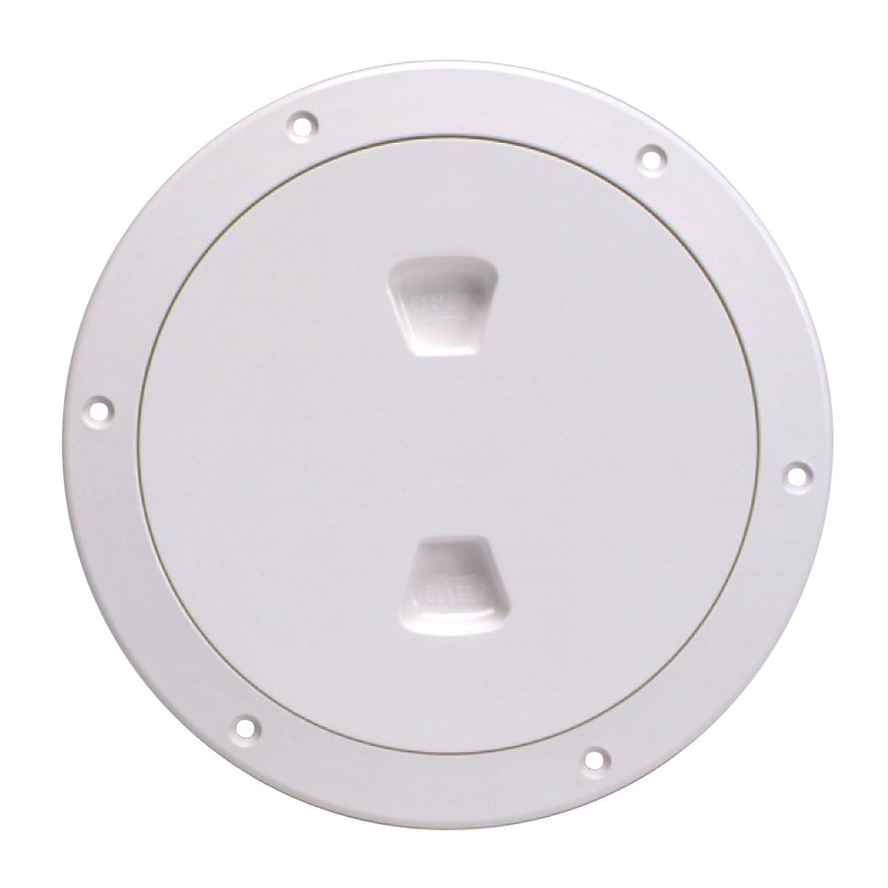 Beckson 6&quot; Smooth Center Screw-Out Deck Plate - White [DP60-W]