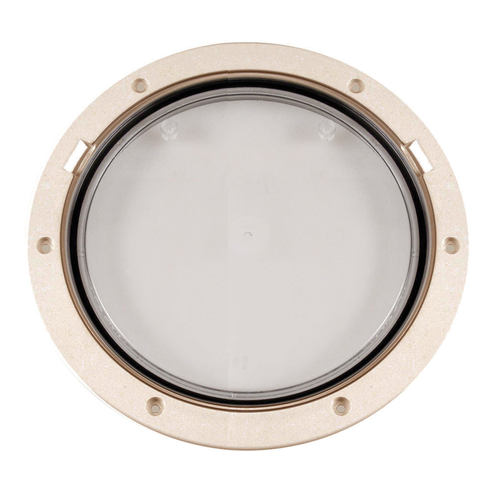 Beckson 8&quot; Clear Center Pry-Out Deck Plate - Beige [DP81-N-C]