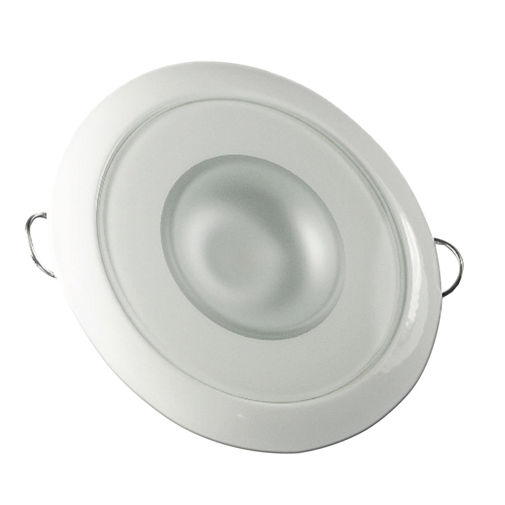 Lumitec Mirage - Flush Mount Down Light - Glass Finish/White Bezel - 4-Color White/Red/Blue/Purple Non-Dimming [113120]