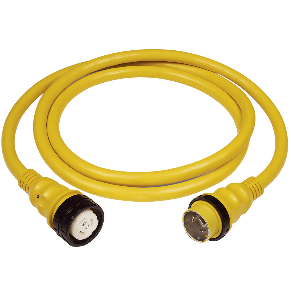 Marinco 50Amp 125/250V Shore Power Cable - 25&#39; - Yellow [6152SPP-25]