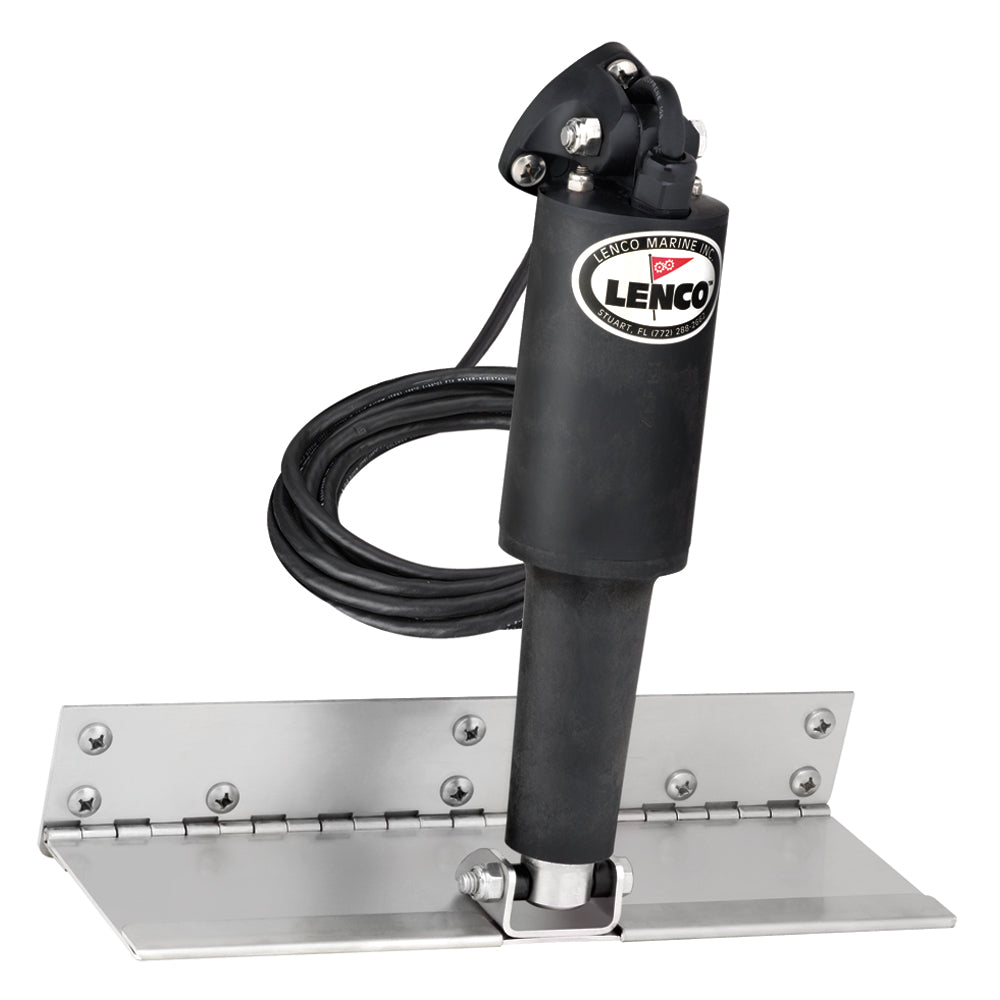 Lenco 4&quot; x 12&quot; Limited Space Trim Tab Kit w/o Switch Kit 12V - Standard Finish - Standard Actuator [15125-101]