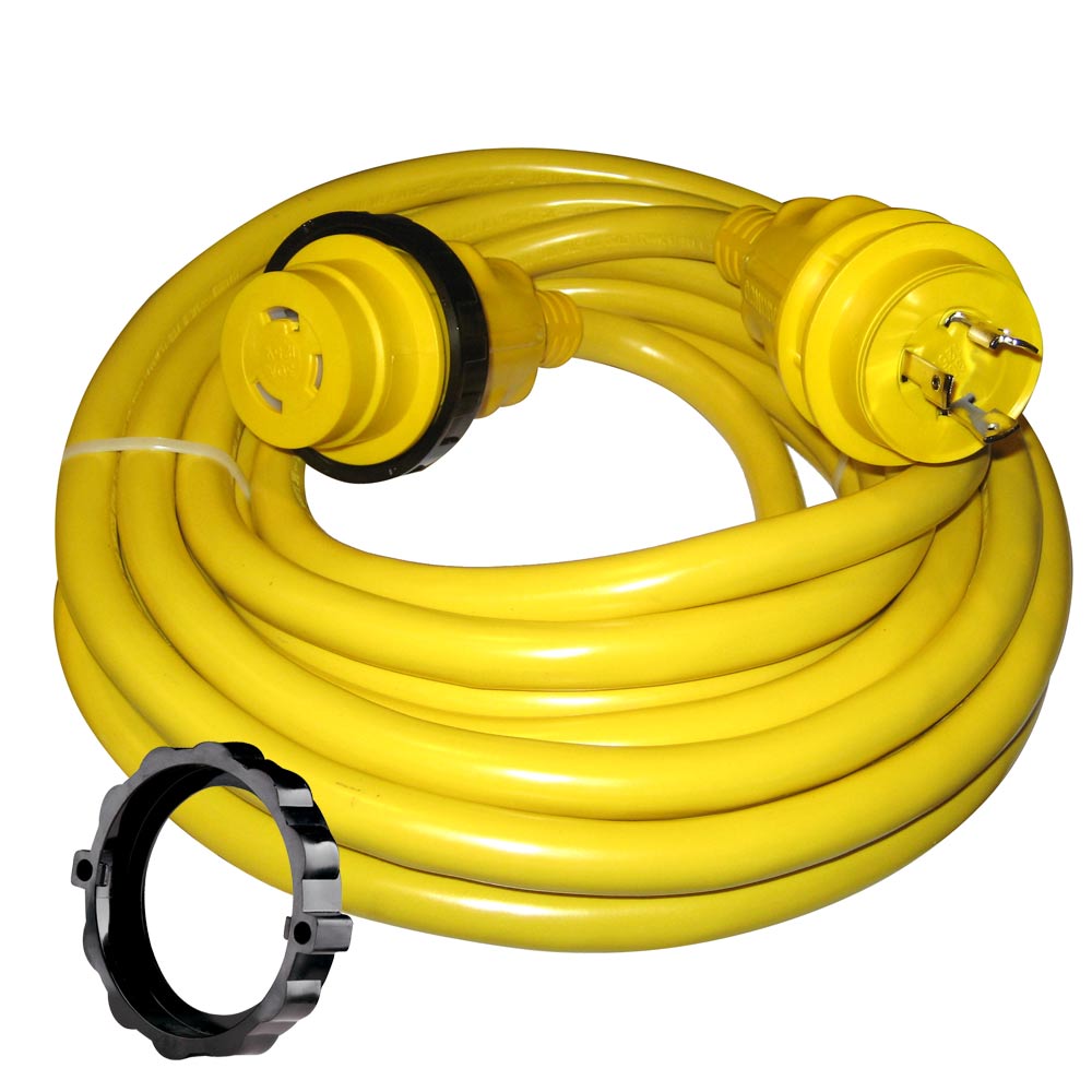 Marinco 30 Amp Power Cord Plus Cordset - 35&#39; - Yellow [35SPP]