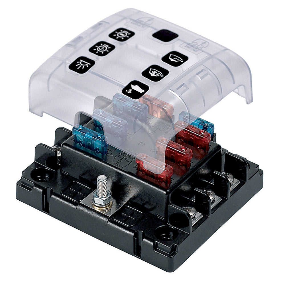 BEP ATC Six Way Fuse Holder Quick Connect w/Cover &amp; Link [ATC-6WQC]