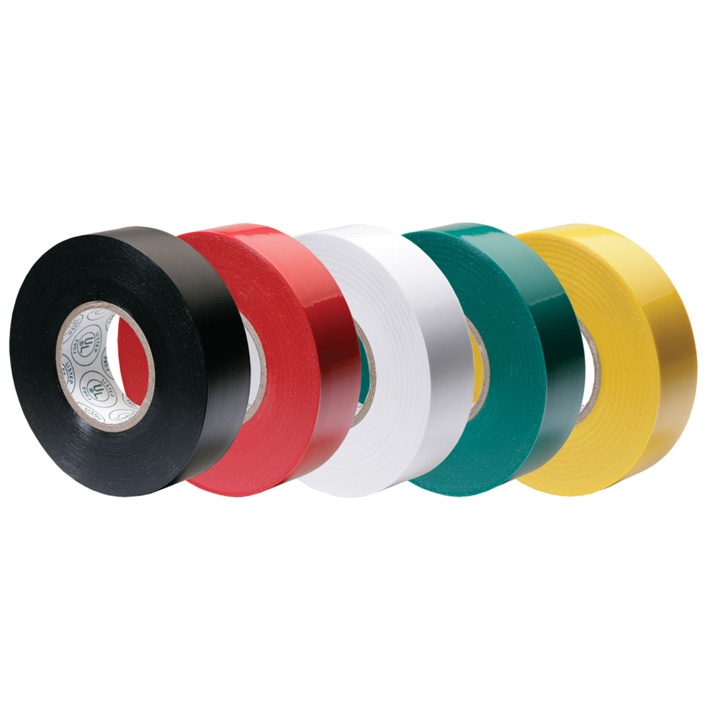 Ancor Premium Assorted Electrical Tape - 1/2&quot; x 20&#39; - Black / Red / White / Green / Yellow [339066]