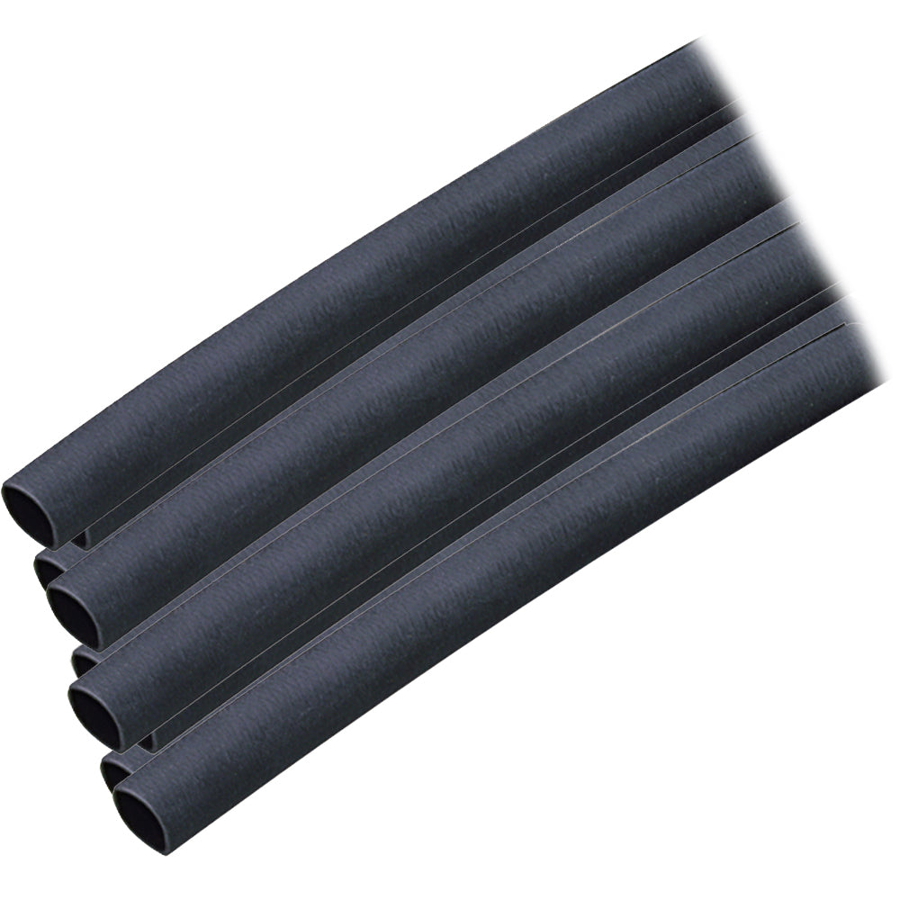 Ancor Adhesive Lined Heat Shrink Tubing (ALT) - 1/4&quot; x 12&quot; - 10-Pack - Black [303124]