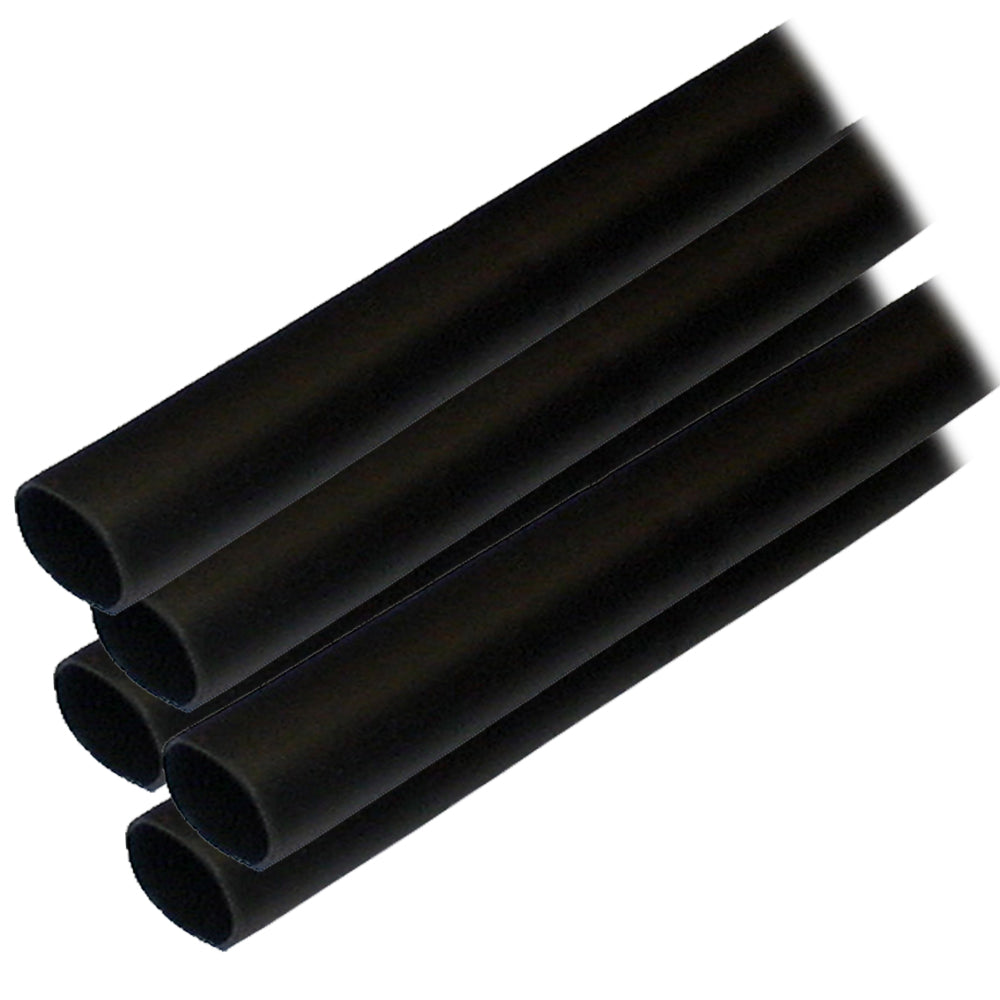 Ancor Adhesive Lined Heat Shrink Tubing (ALT) - 1/2&quot; x 12&quot; - 5-Pack - Black [305124]