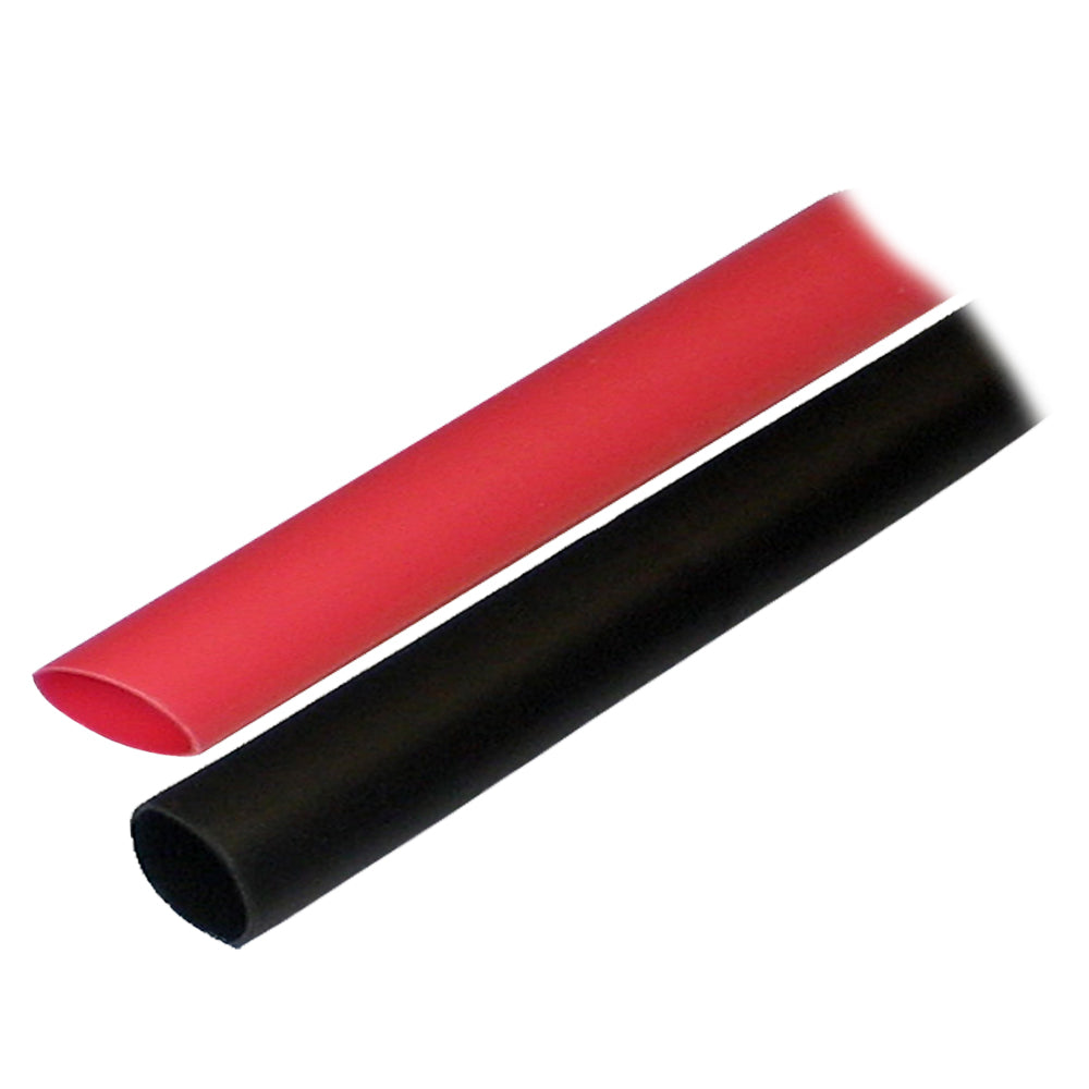 Ancor Adhesive Lined Heat Shrink Tubing (ALT) - 1/2&quot; x 3&quot; - 2-Pack - Black/Red [305602]