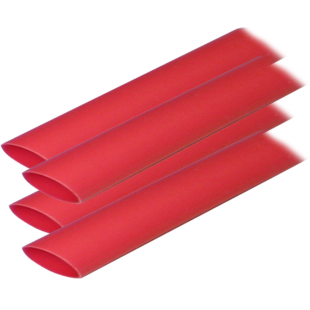 Ancor Adhesive Lined Heat Shrink Tubing (ALT) - 3/4&quot; x 6&quot; - 4-Pack - Red [306606]
