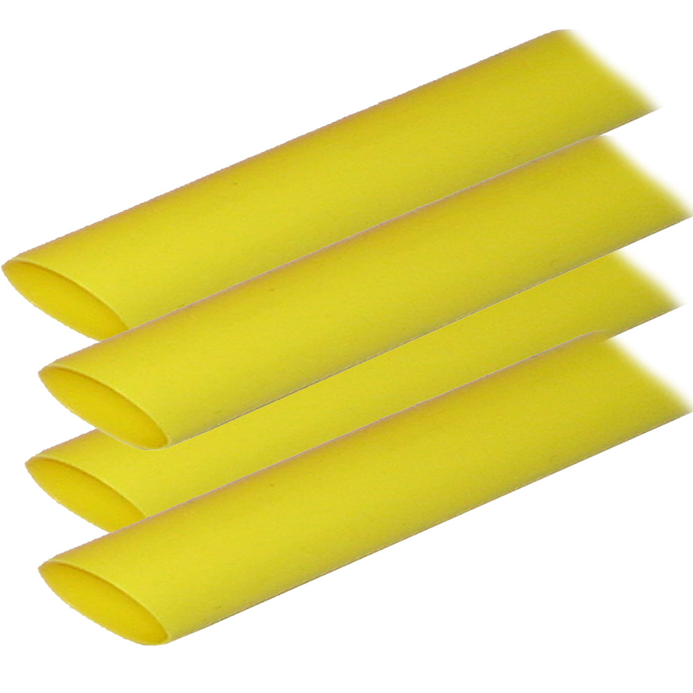 Ancor Adhesive Lined Heat Shrink Tubing (ALT) - 3/4&quot; x 12&quot; - 4-Pack - Yellow [306924]