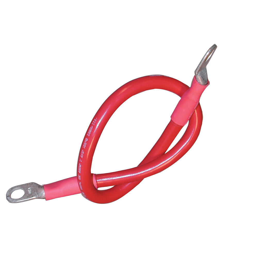 Ancor Battery Cable Assembly, 2 AWG (34mm) Wire, 3/8&quot; (9.5mm) Stud, Red - 18&quot; (45.7cm) [189141]