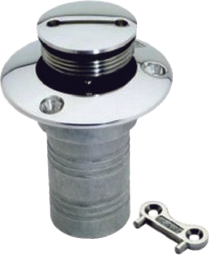 Attwood Gas Deck Fill for 1-1/2" Hose, Stainless Steel