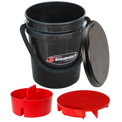 Shurhold 5 Gallon White Bucket Kit - Includes Bucket, Caddy, Grate Seat,  Buff Magic, Pro Polish Brite Wash, SMC Serious Shine [2465]