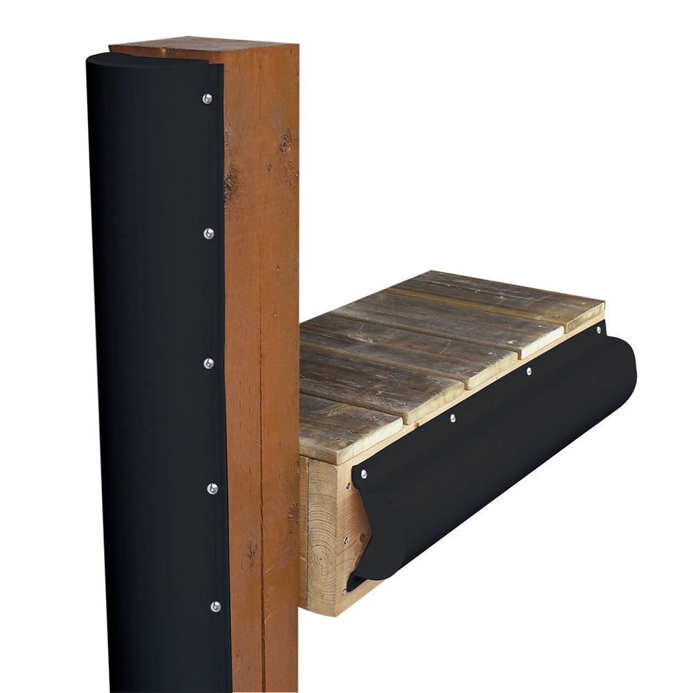 Dock Edge Piling Bumper - One End Capped - 6&#39; - Black [1020-B-F]