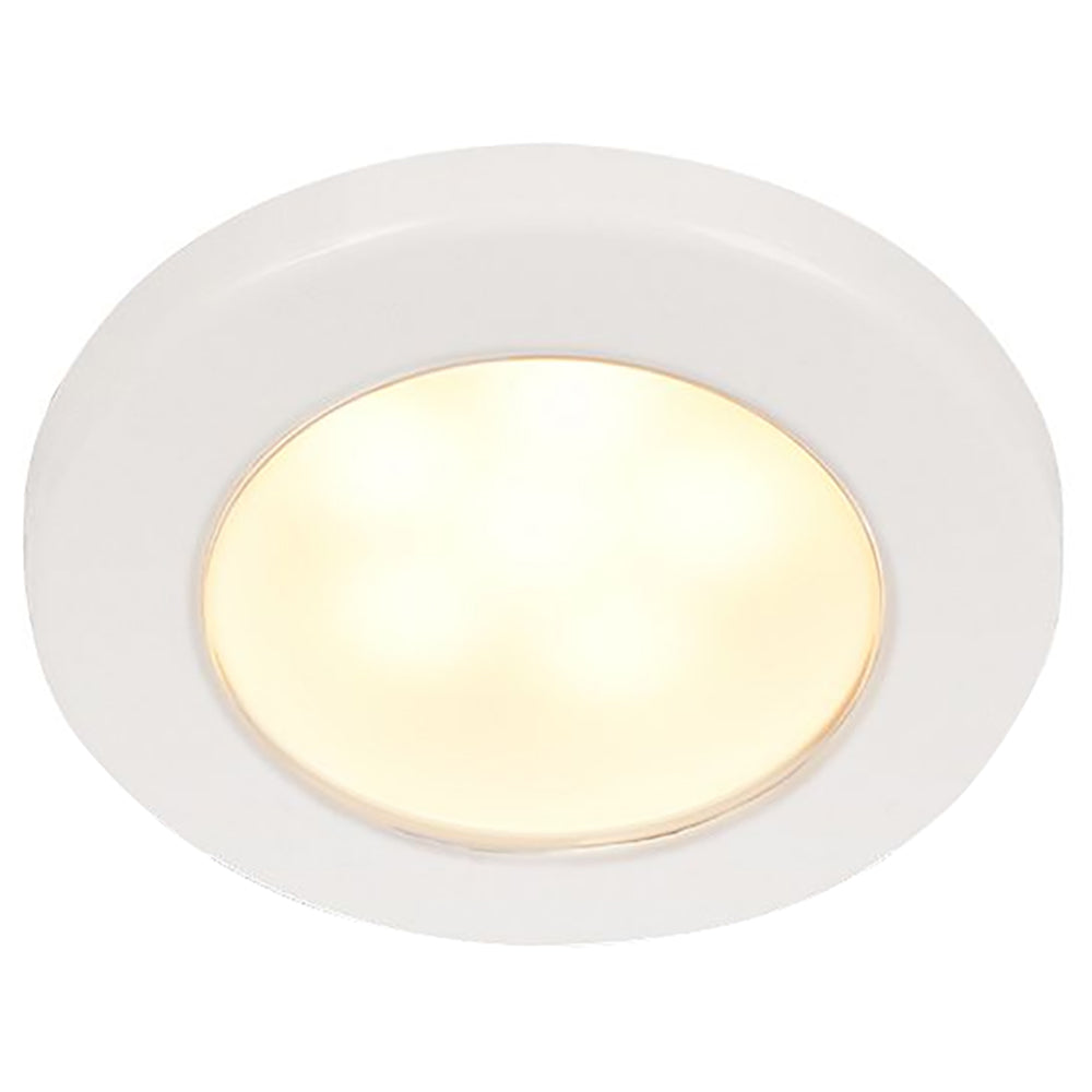 Hella Marine EuroLED 75 3&quot; Round Screw Mount Down Light - Warm White LED - White Plastic Rim - 12V [958109011]