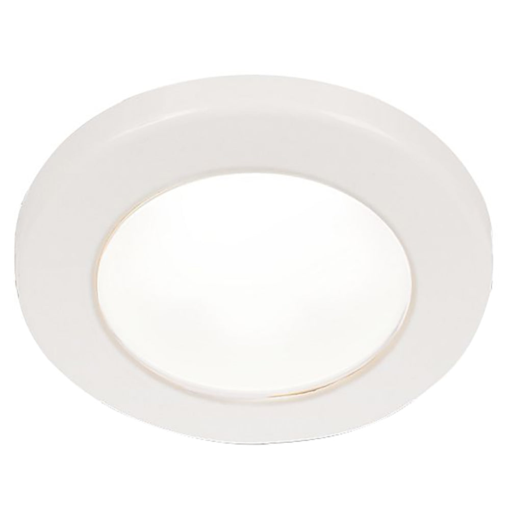 Hella Marine EuroLED 75 3&quot; Round Screw Mount Down Light - White LED - White Plastic Rim - 12V [958110011]