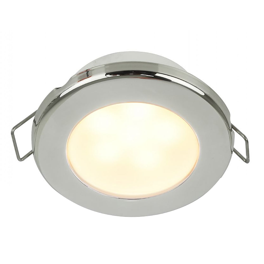 Hella Marine EuroLED 75 3&quot; Round Spring Mount Down Light - Warm White LED - Stainless Steel Rim - 24V [958109621]