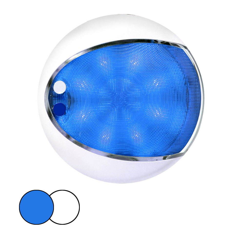 Hella Marine EuroLED 175 Surface Mount Touch Lamp - Blue/White LED - White Housing [959951121]