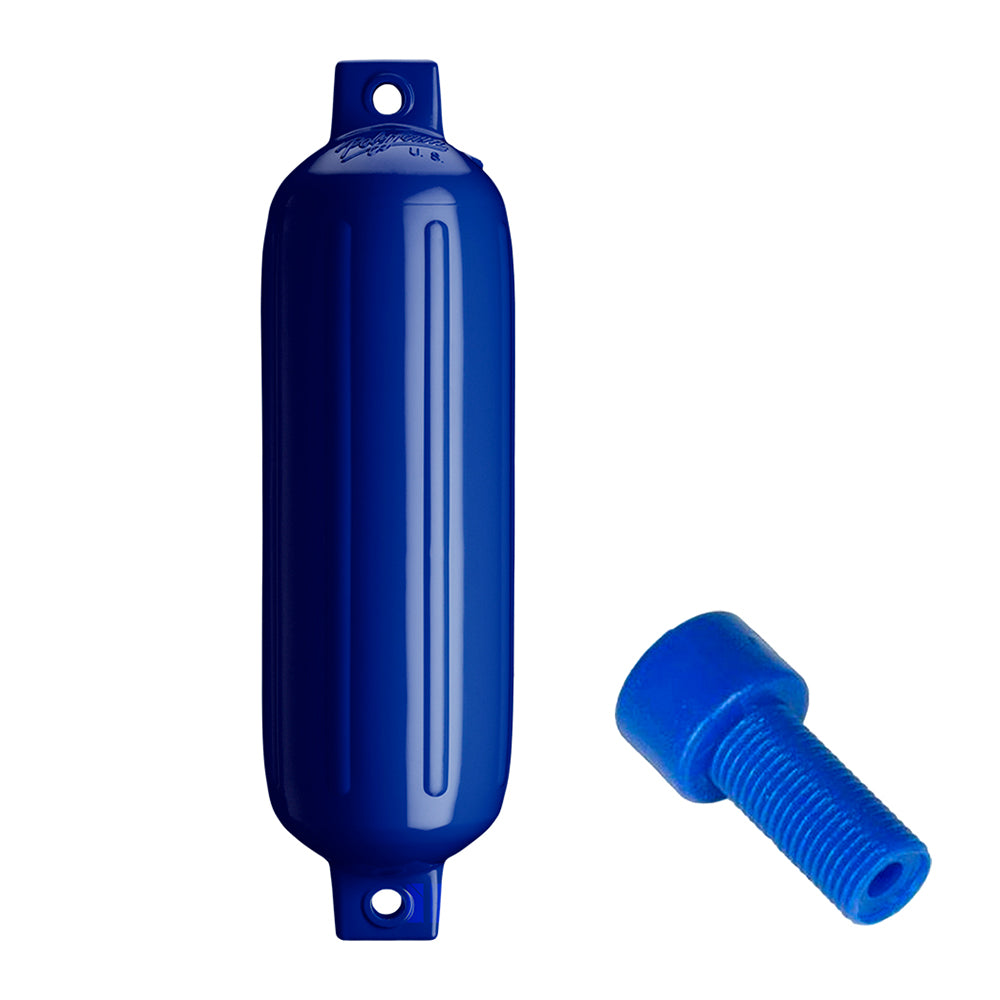 Polyform G-4 Twin Eye Fender 6.5&quot; x 22&quot; - Cobalt Blue w/Adapter [G-4-COBALT BLUE]