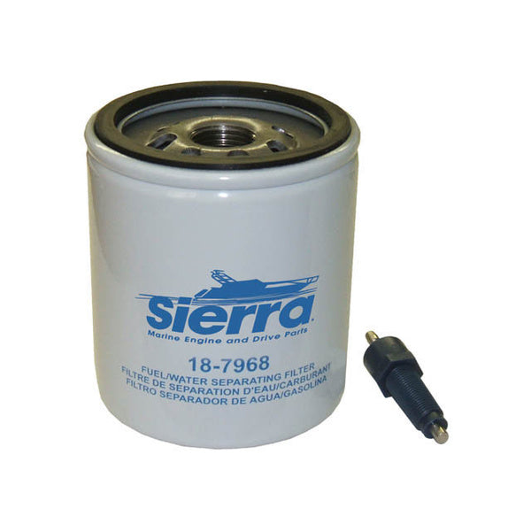 Sierra 18-7968 Fuel Filter/Water Separator for Mercury 35-18458Q4 Outboards, 10 Micron
