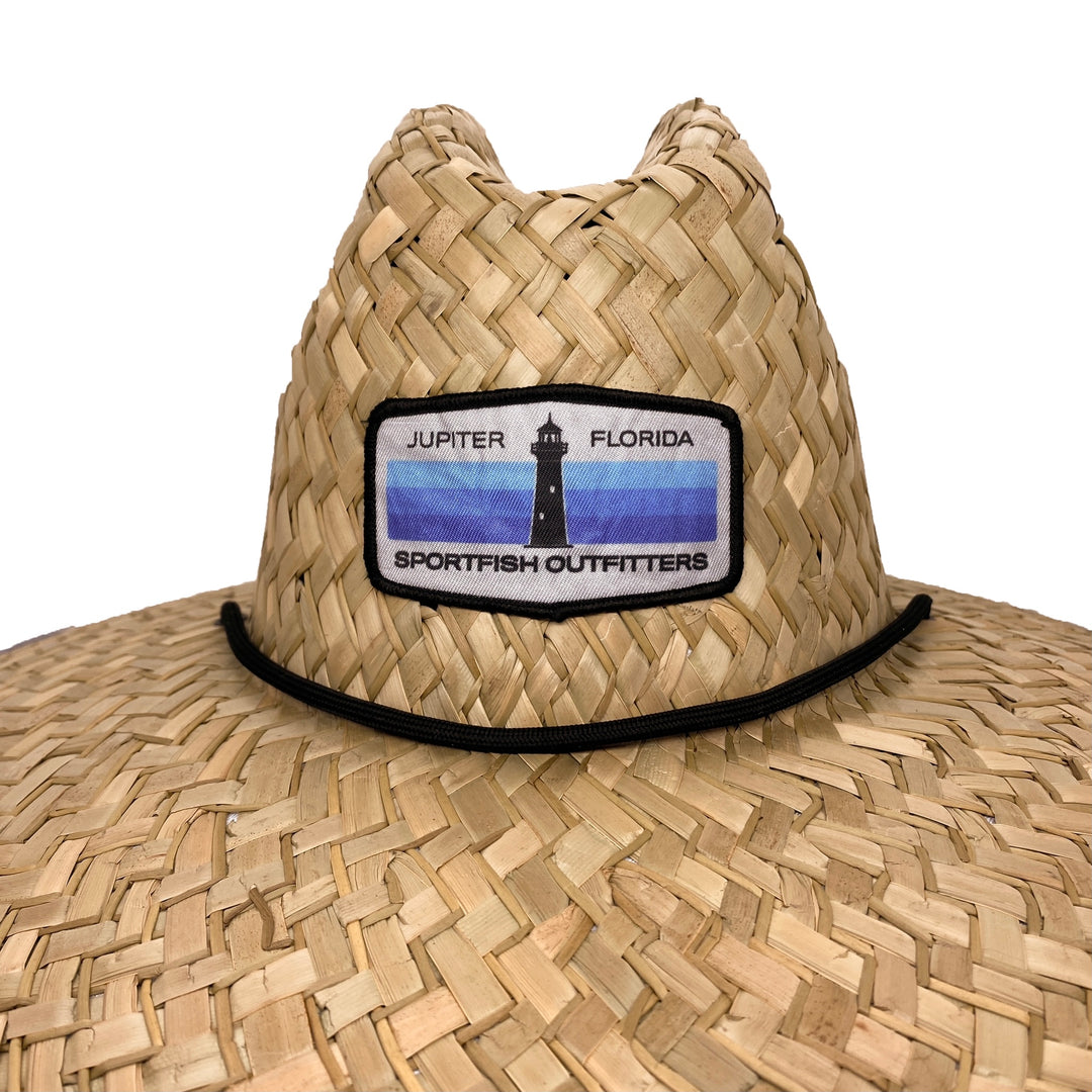 Jupiter Lighthouse Straw Hat - Blue Stripes