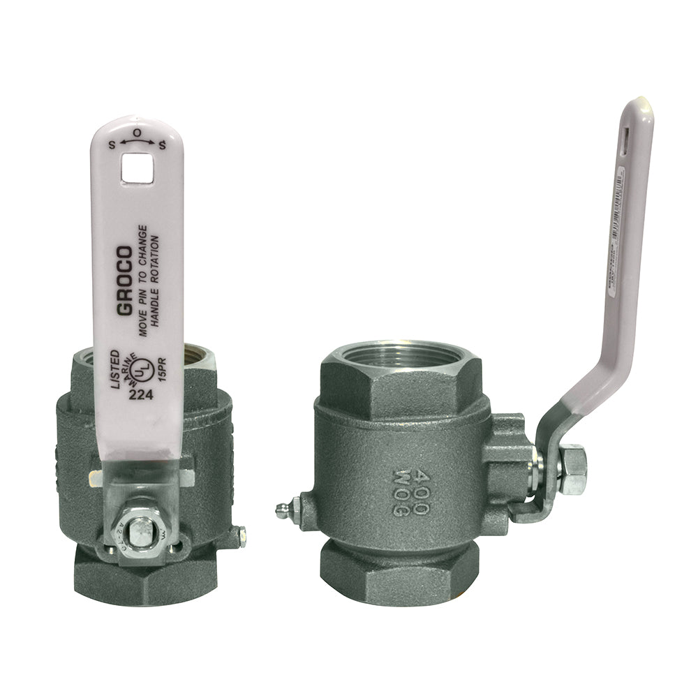 GROCO 1/2&quot; NPT Stainless Steel In-Line Ball Valve [IBV-500-S]