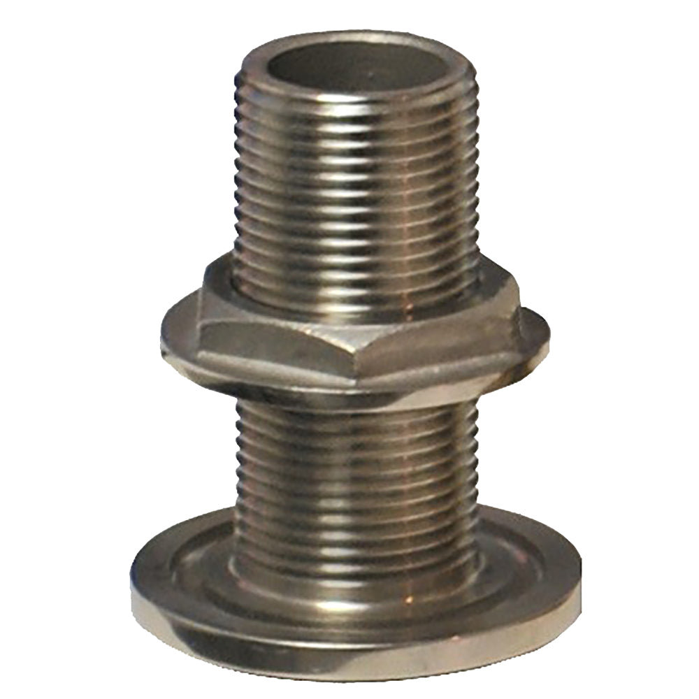 GROCO 1-1/4&quot; NPS NPT Combo Stainless Steel Thru-Hull Fitting w/Nut [TH-1250-WS]