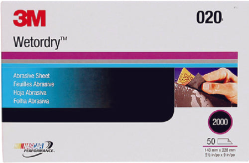 3M Imperial Wet Or Dry™ Paper Sheets, 9" x 11" Grade 1500