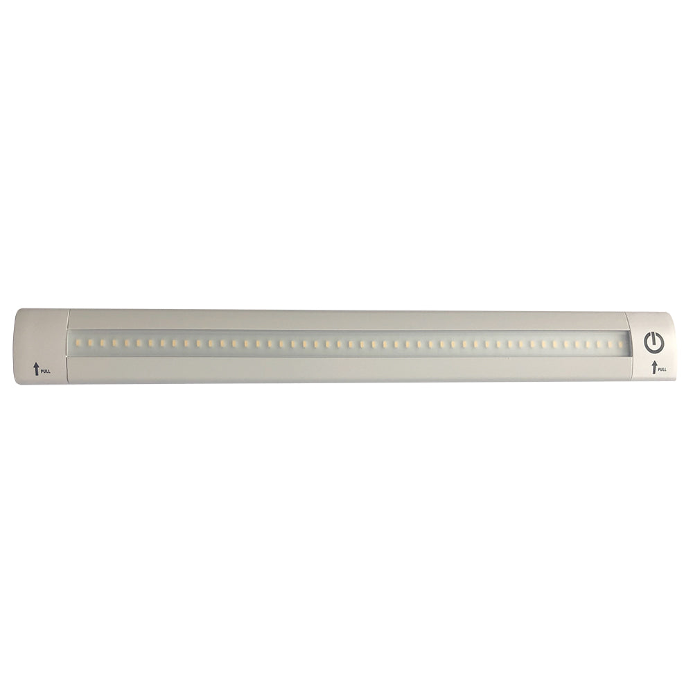 Lunasea 12&quot; Adjustable Linear LED Light w/Built-In Touch Dimmer Switch - Cool White [LLB-32KC-01-00]
