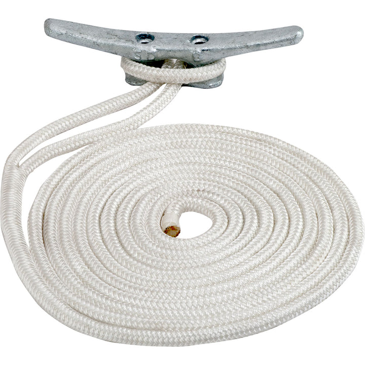 Sea-Dog Double Braided Nylon Dock Line - 5/8" x 30 - White [302116030WH-1]