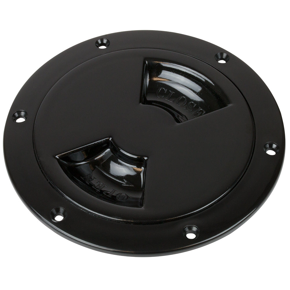 Sea-Dog Smooth Quarter Turn Deck Plate - Black - 5&quot; [336155-1]