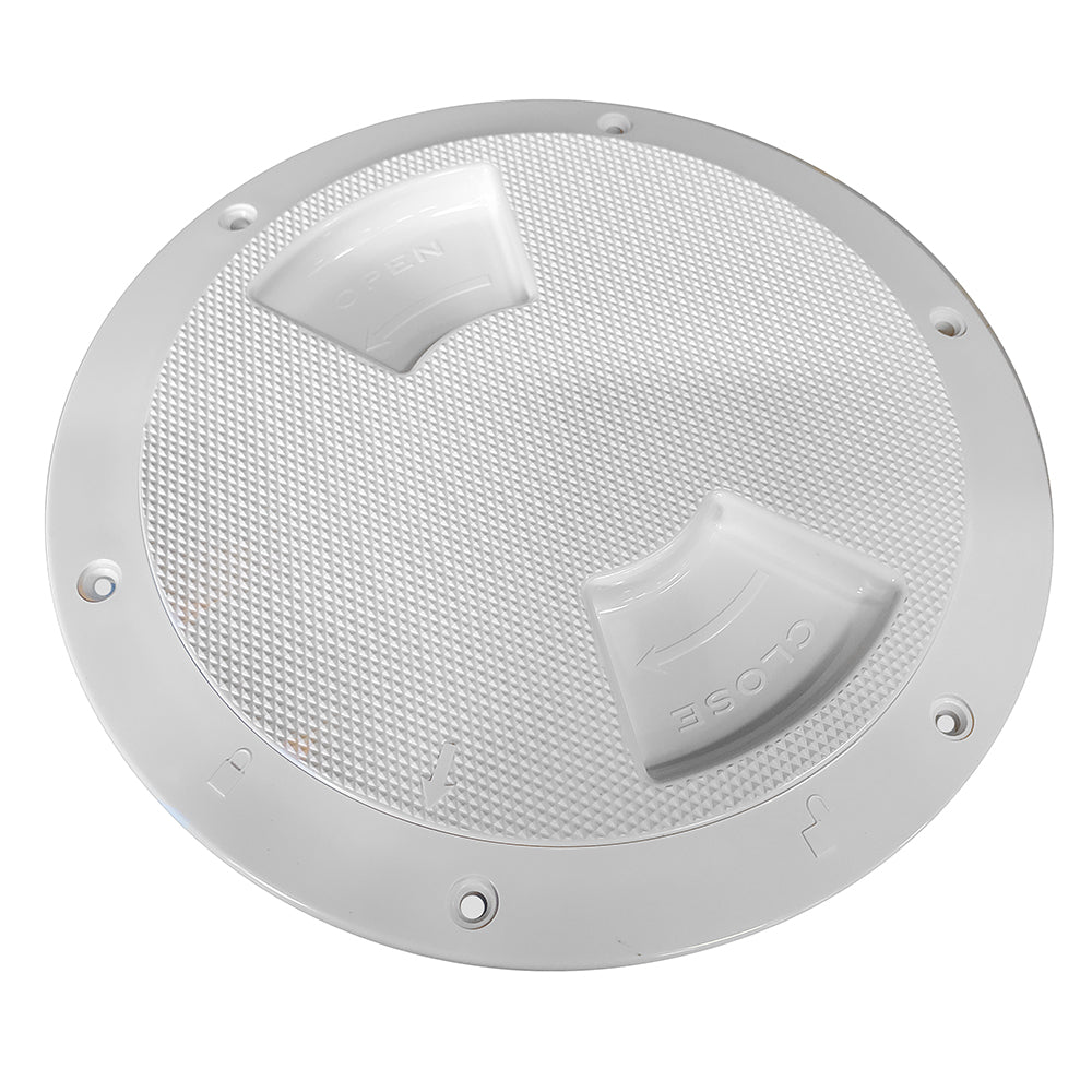 Sea-Dog Textured Quarter Turn Deck Plate - White - 6&quot; [336162-1]