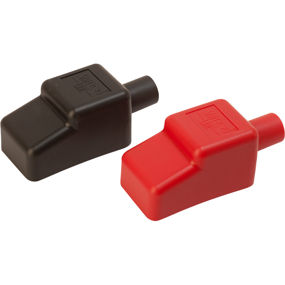 Sea-Dog Battery Terminal Covers - Red/Back - 1/2&quot; [415110-1]