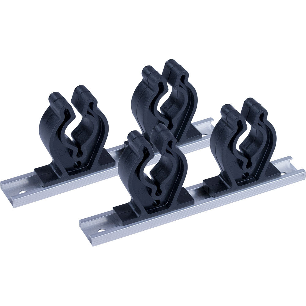 Sea-Dog Track Rod Holder - 7" Tracks - 4 Rod Clips [325044-1]