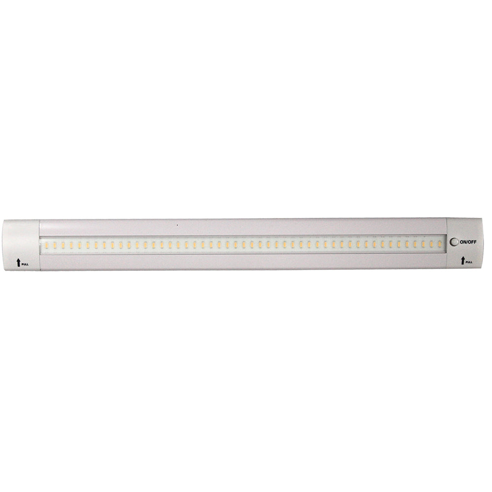 Lunasea 12&quot; Adjustable Angle LED Light Bar - w/Push Button Switch - 12VDC - Warm White [LLB-32KW-01-M0]