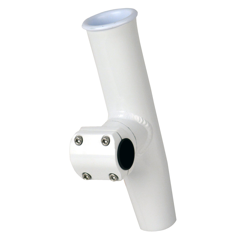 C.E. Smith Adjustable Mid Mount Rod Holder - 1-1/4" or 1-5/16" OD - White Powder Coat Aluminum w/Sleeve  Hex Key [53774]